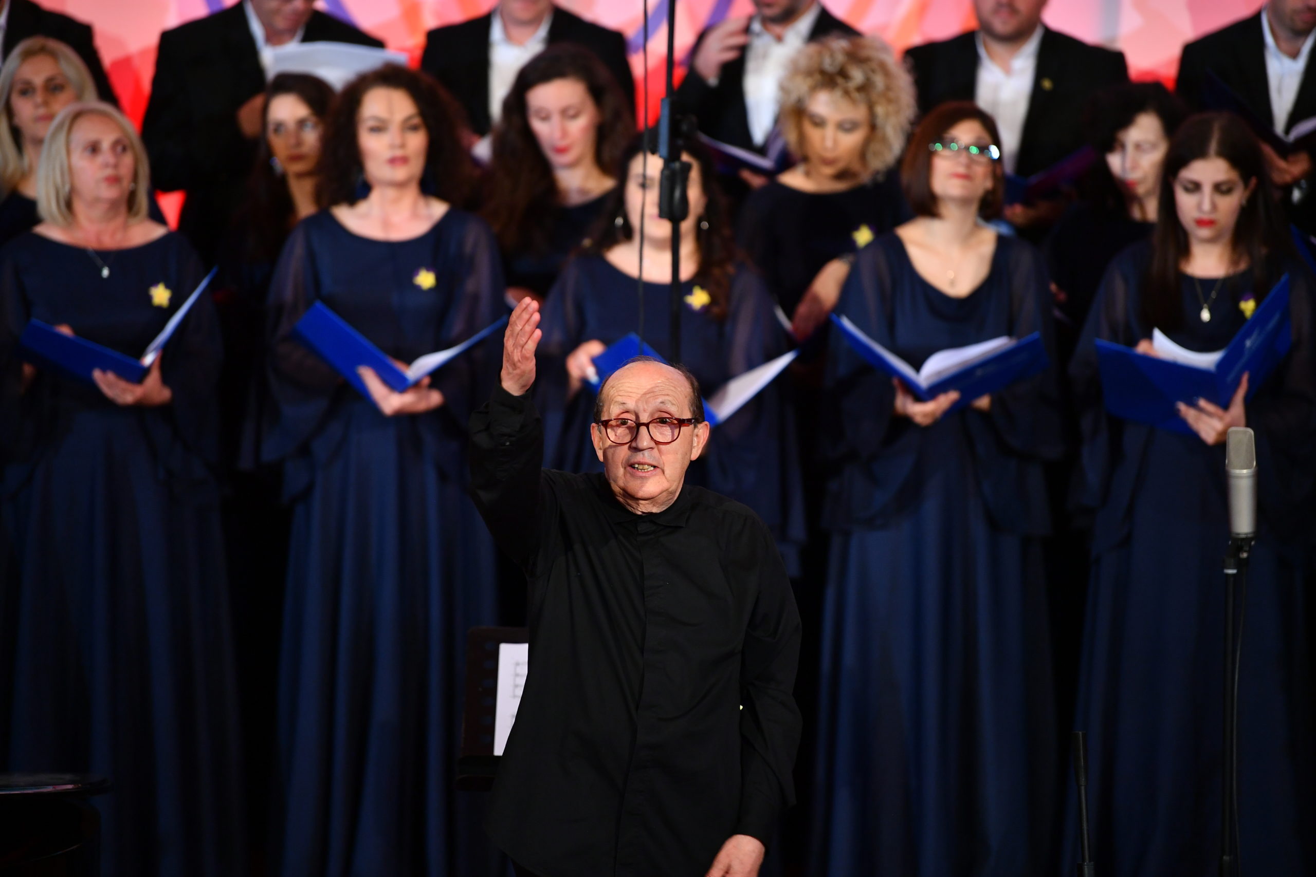 Rafet Rudi during the concert of Kosovo Philharmonic Choir at ReMusica Festival 2019. Photo: Arben Llapashtica