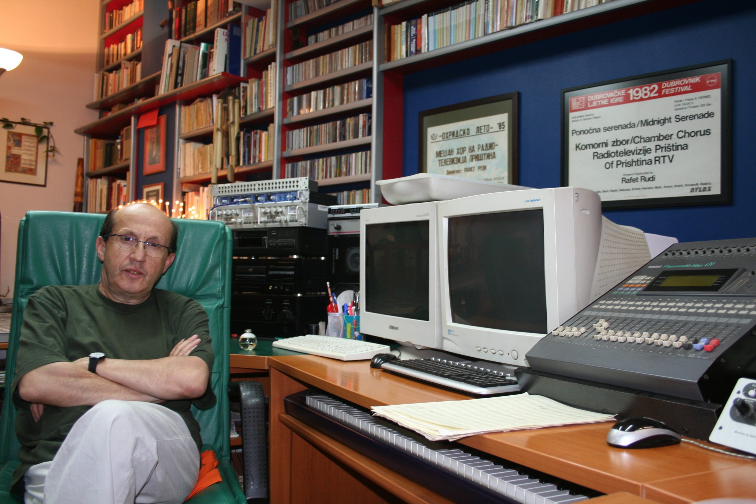Rafet Rudi in his studio, 2006